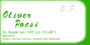 oliver pocsi business card